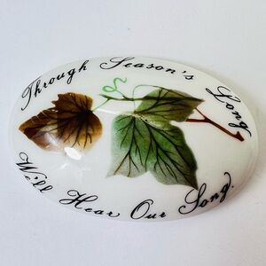 VTG Pill/Trinket Box Royal Adderley Floral Bone China England Autumn Motif Fall